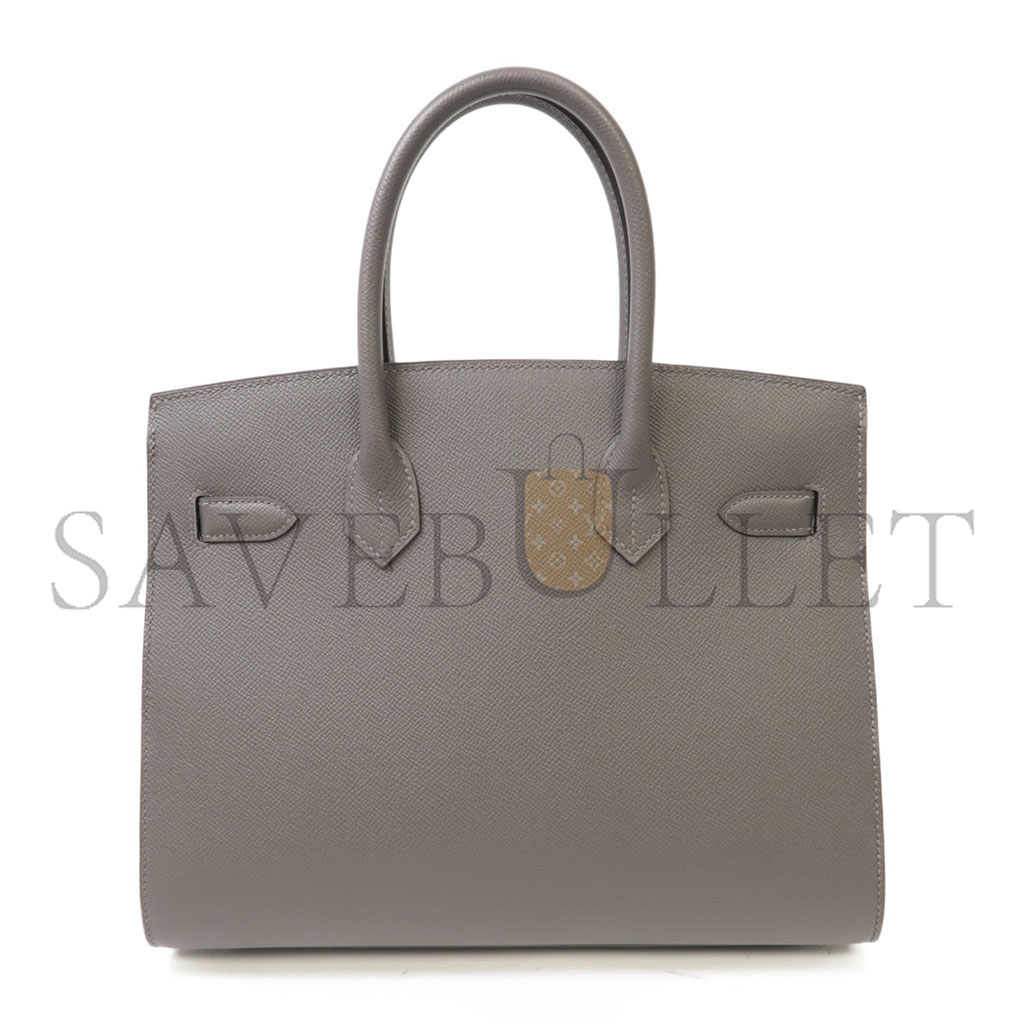 HERMES BIRKIN 30 EPSOM LEATHER PEWTER GREY SILVER BUCKLE HANDBAG 2160900355773 (30*23*15cm)